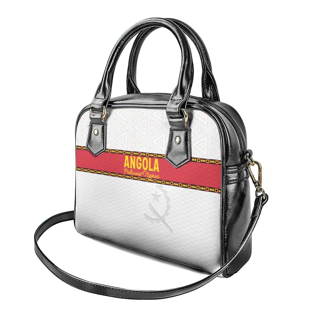 Angola Football Shoulder Handbag Avante Palancas Negras - White LT15