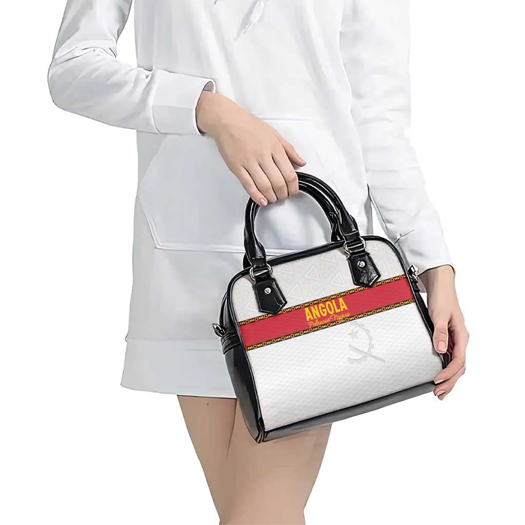 Angola Football Shoulder Handbag Avante Palancas Negras - White LT15