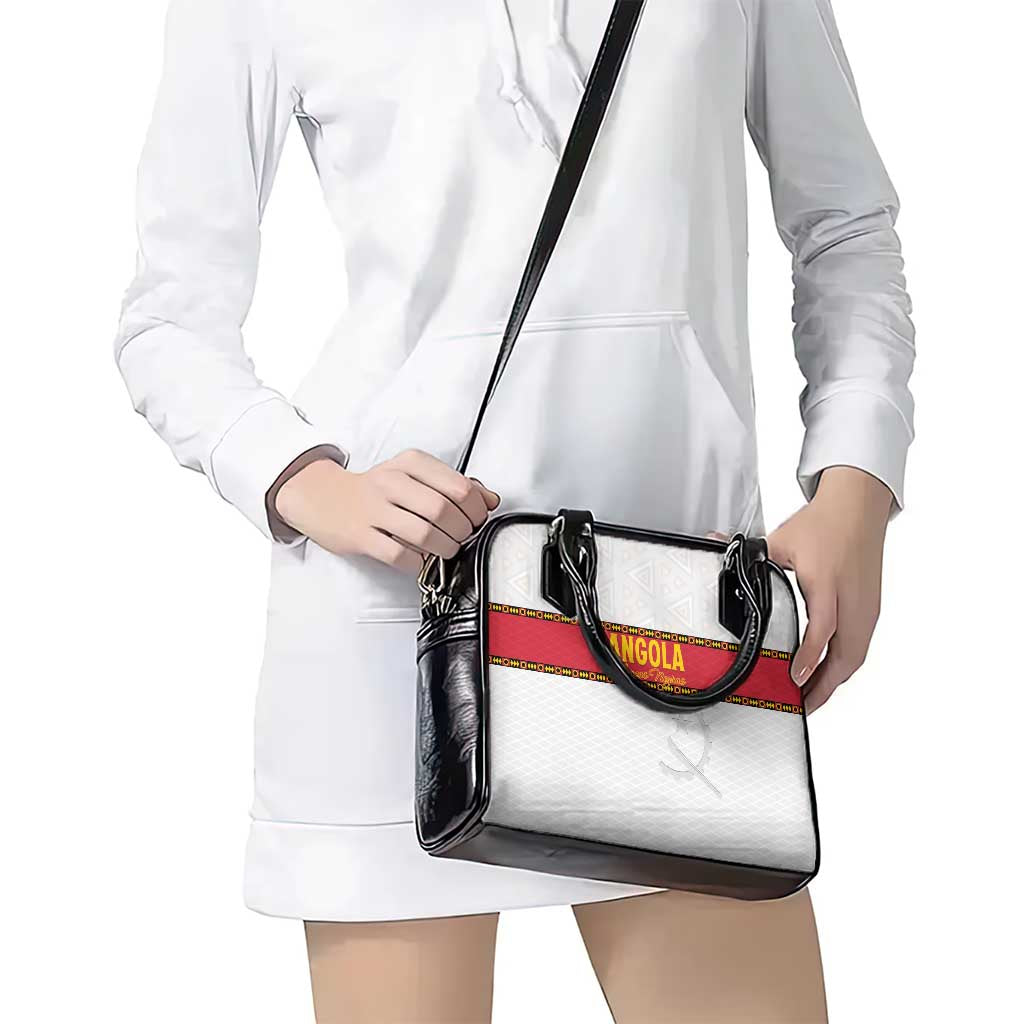 Angola Football Shoulder Handbag Avante Palancas Negras - White LT15