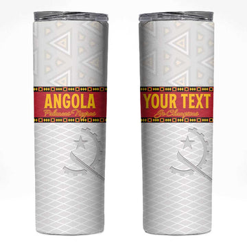 Afro Angola Football Custom Skinny Tumbler Go Palancas Negras LT15