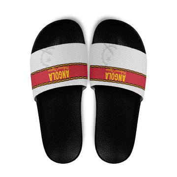 Angola Football Slide Sandals Avante Palancas Negras - White LT15