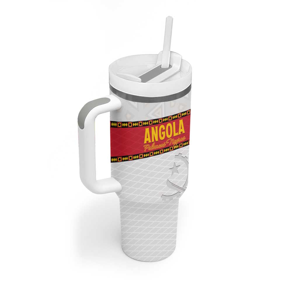 Afro Angola Football Custom Tumbler With Handle Go Palancas Negras LT15