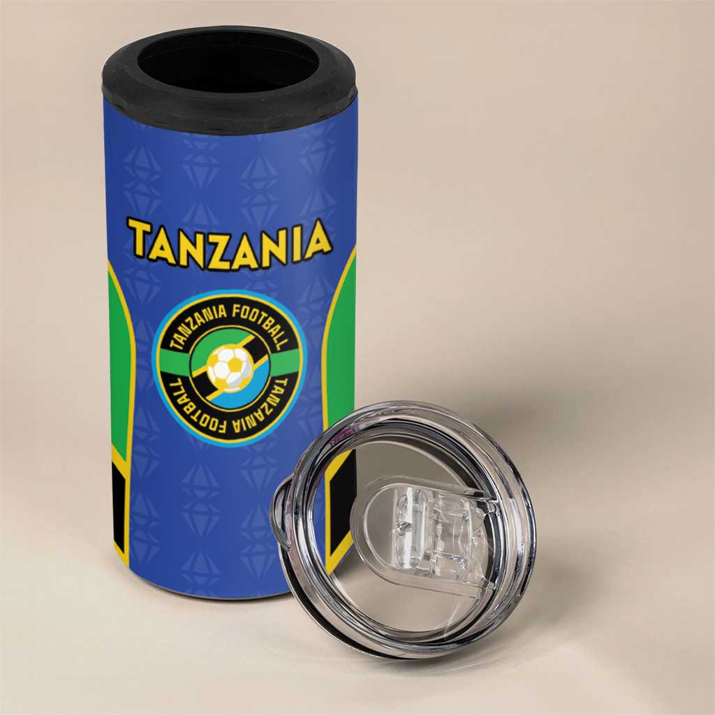 Afro Tanzania Football Custom 4 in 1 Can Cooler Tumbler Go Taifa Stars Go LT15