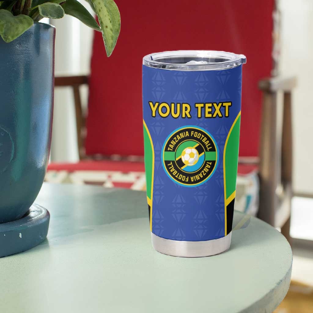 Afro Tanzania Football Custom Tumbler Cup Go Taifa Stars Go LT15