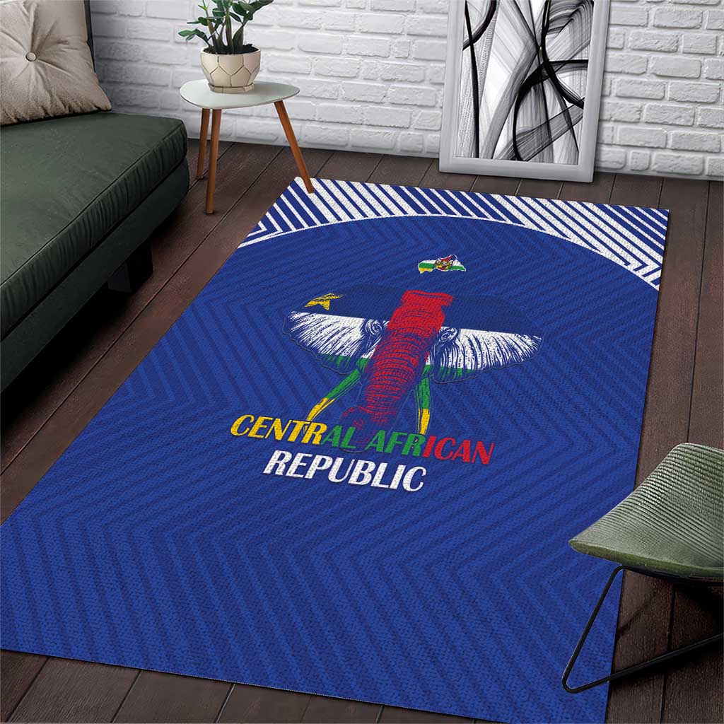 Afro Central African Republic Football Area Rug Go Champions LT15
