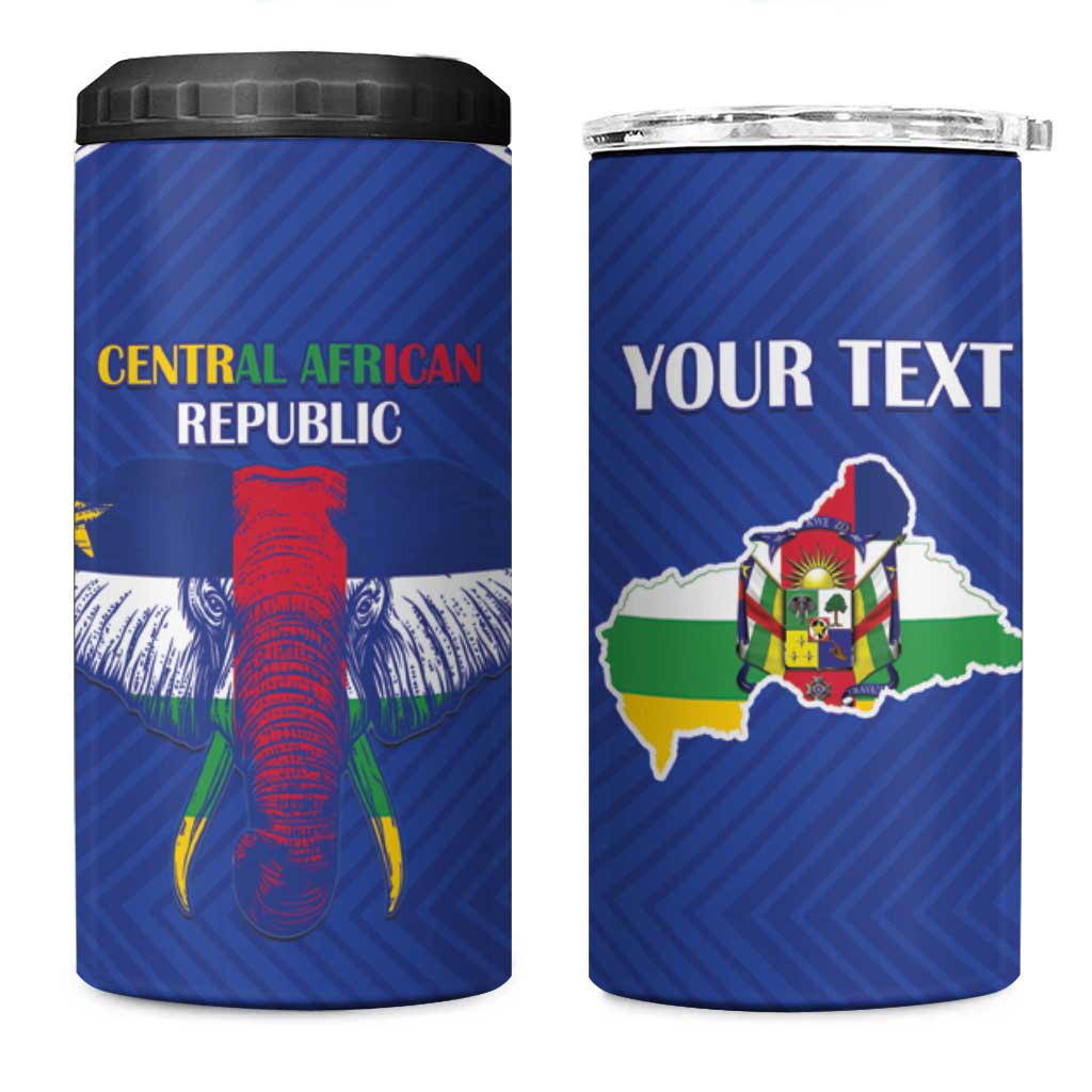 Afro Central African Republic Football Custom 4 in 1 Can Cooler Tumbler Go Champions LT15