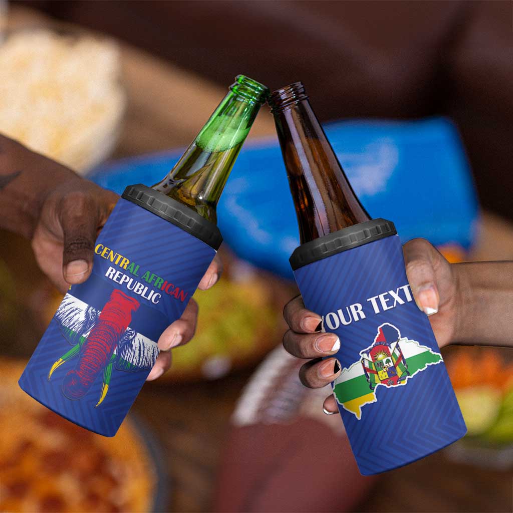 Afro Central African Republic Football Custom 4 in 1 Can Cooler Tumbler Go Champions LT15