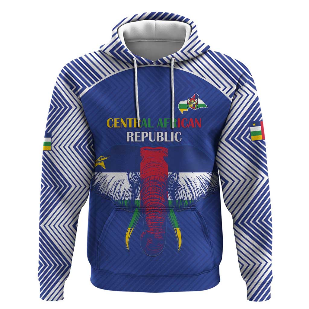 Custom Central African Republic Football Hoodie Go Champions LT15