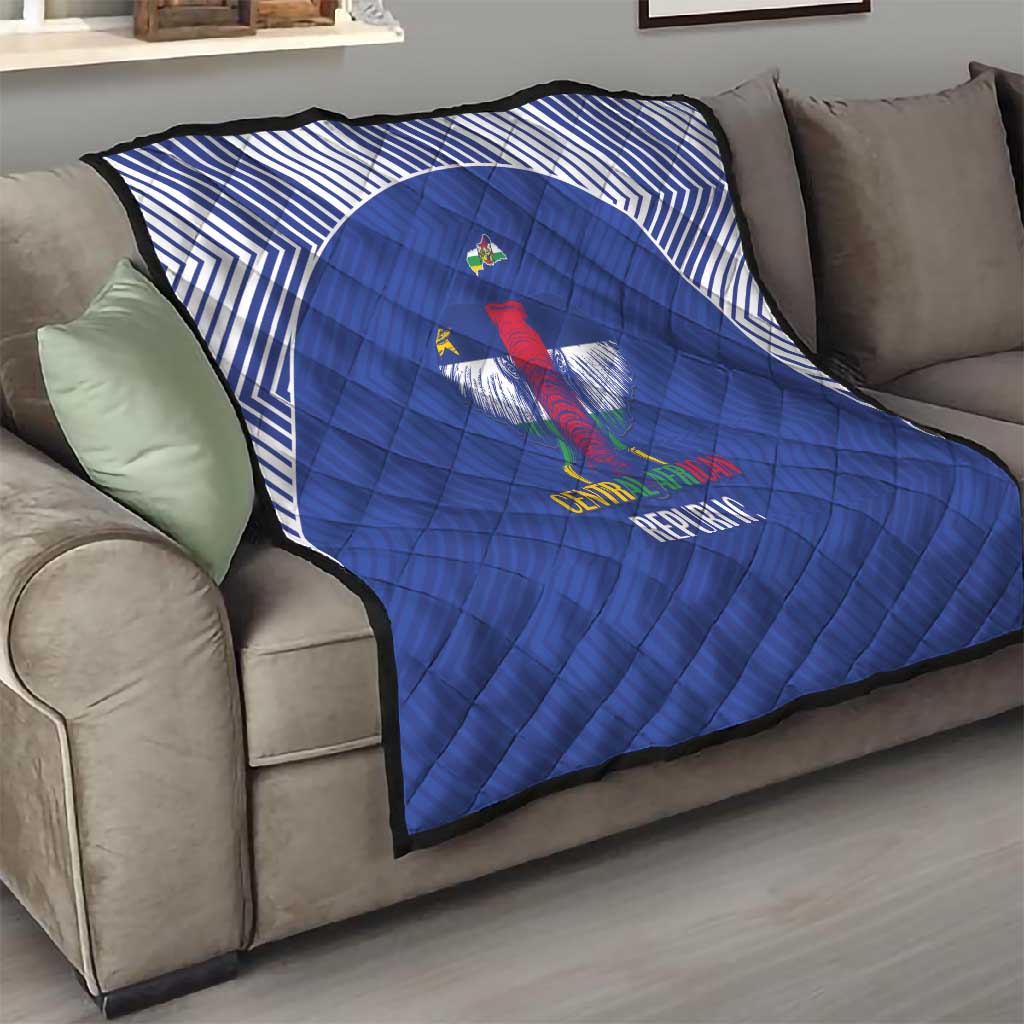 Afro Central African Republic Football Quilt Go Champions LT15
