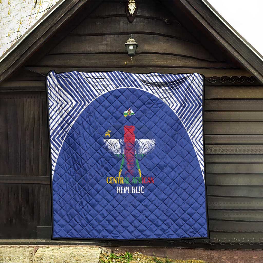 Afro Central African Republic Football Quilt Go Champions LT15