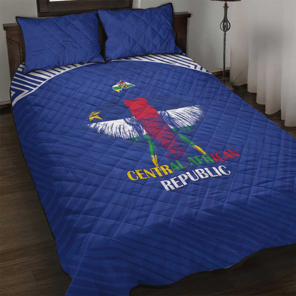 Afro Central African Republic Football Quilt Bed Set Go Champions LT15