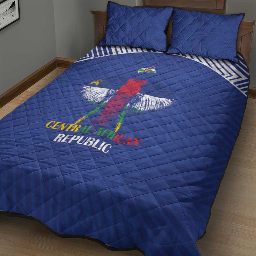 Afro Central African Republic Football Quilt Bed Set Go Champions LT15
