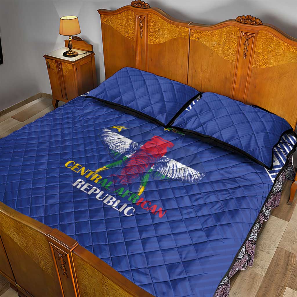 Afro Central African Republic Football Quilt Bed Set Go Champions LT15