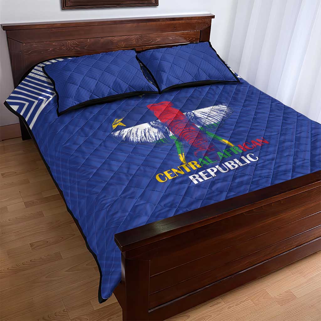 Afro Central African Republic Football Quilt Bed Set Go Champions LT15