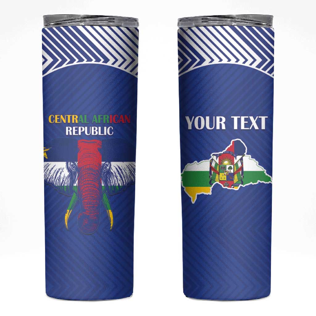 Afro Central African Republic Football Custom Skinny Tumbler Go Champions LT15
