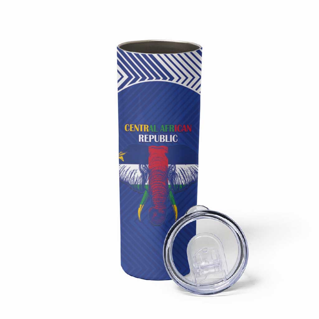 Afro Central African Republic Football Custom Skinny Tumbler Go Champions LT15