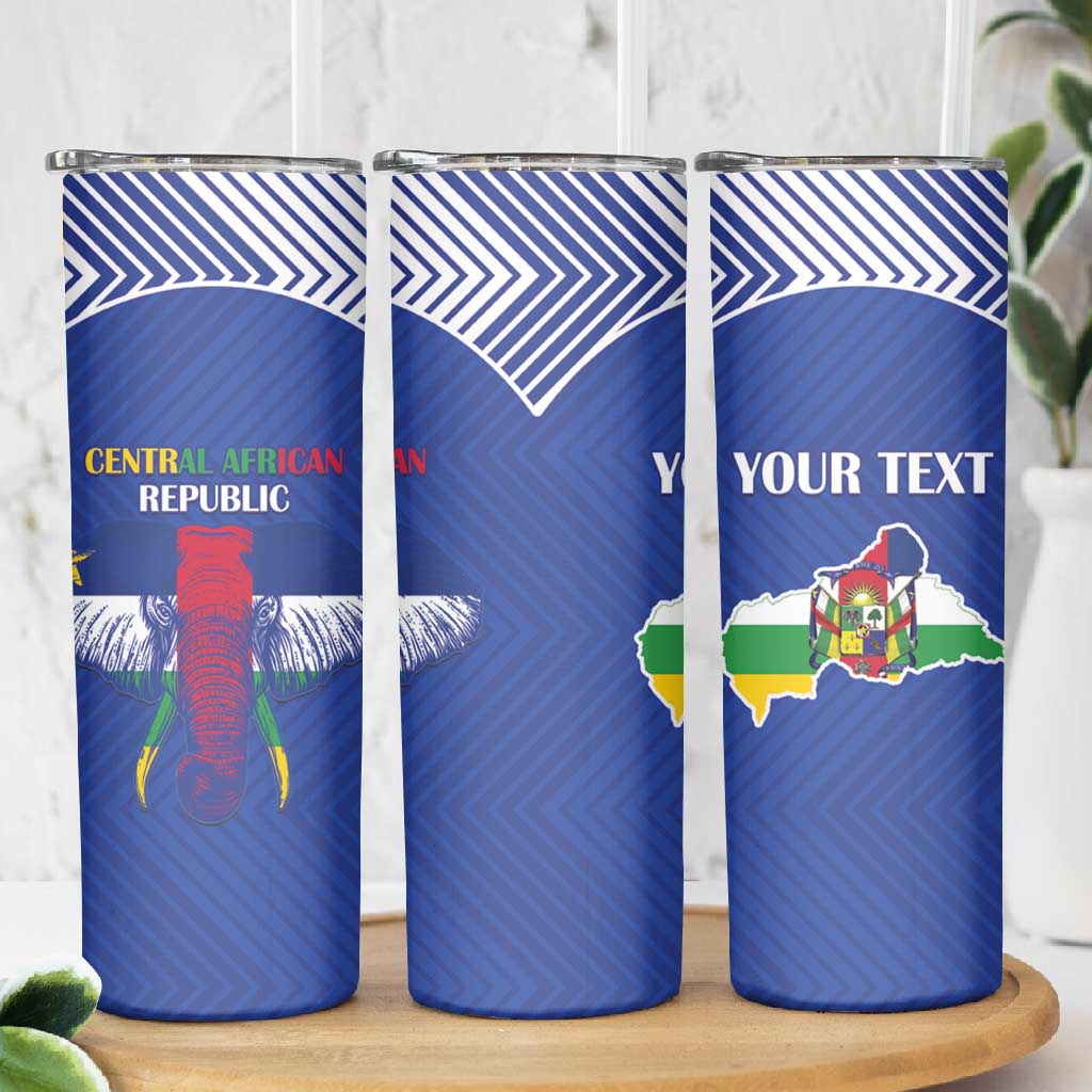 Afro Central African Republic Football Custom Skinny Tumbler Go Champions LT15