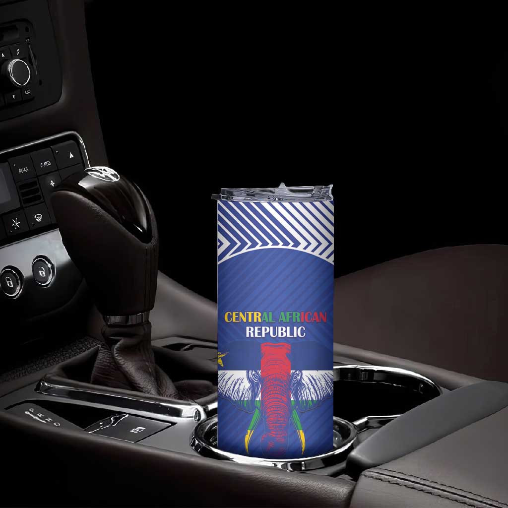 Afro Central African Republic Football Custom Skinny Tumbler Go Champions LT15