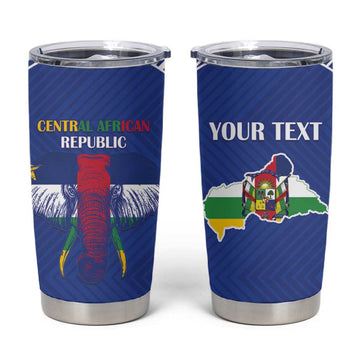 Afro Central African Republic Football Custom Tumbler Cup Go Champions LT15