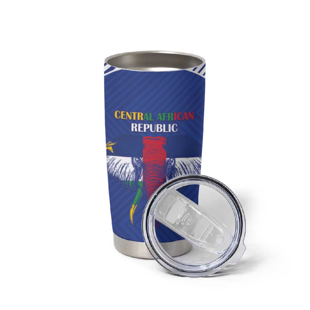 Afro Central African Republic Football Custom Tumbler Cup Go Champions LT15