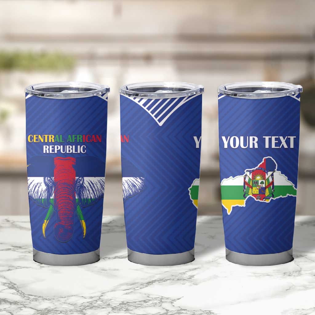 Afro Central African Republic Football Custom Tumbler Cup Go Champions LT15