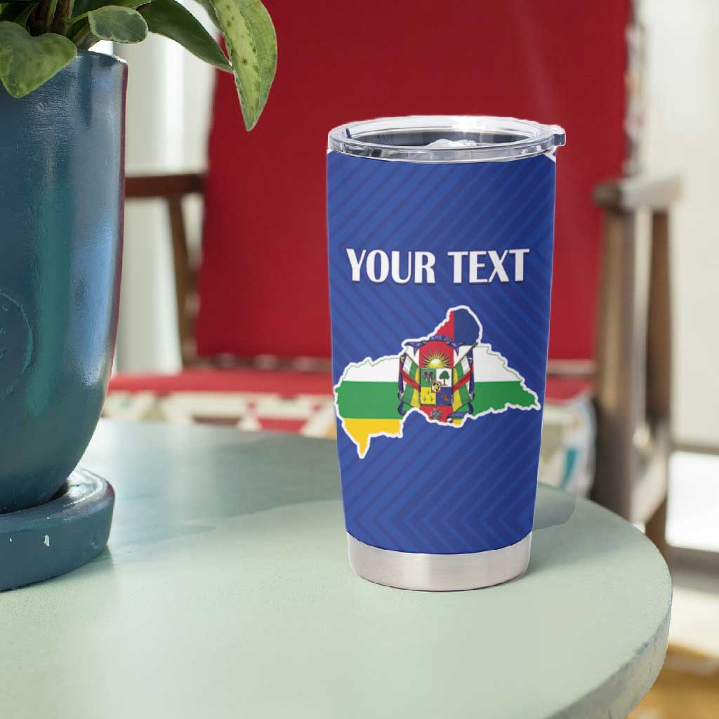 Afro Central African Republic Football Custom Tumbler Cup Go Champions LT15