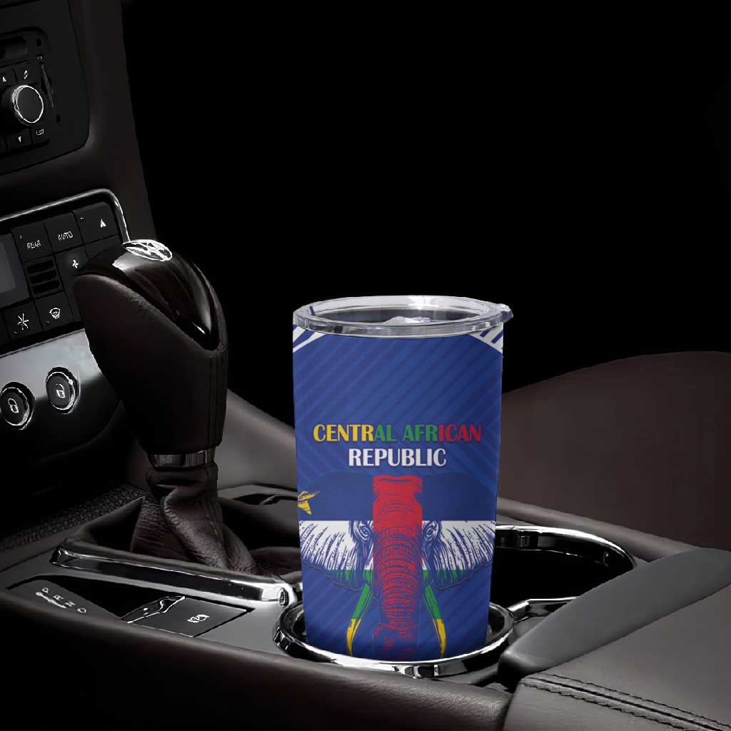 Afro Central African Republic Football Custom Tumbler Cup Go Champions LT15