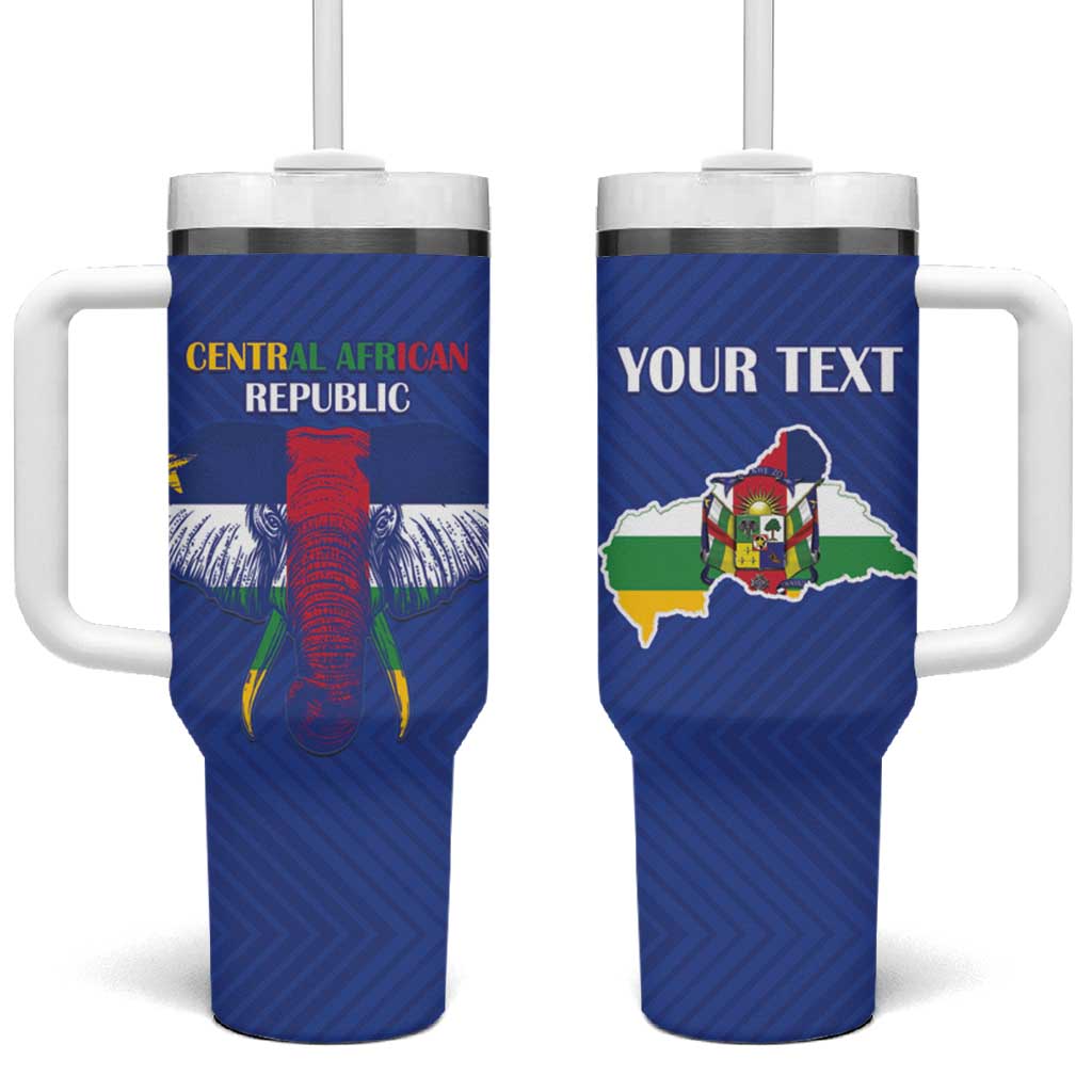 Afro Central African Republic Football Custom Tumbler With Handle Go Champions LT15