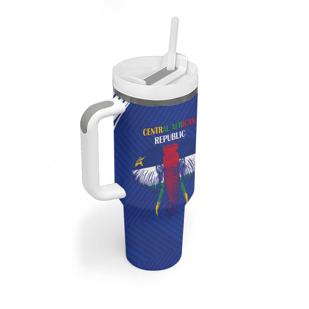 Afro Central African Republic Football Custom Tumbler With Handle Go Champions LT15
