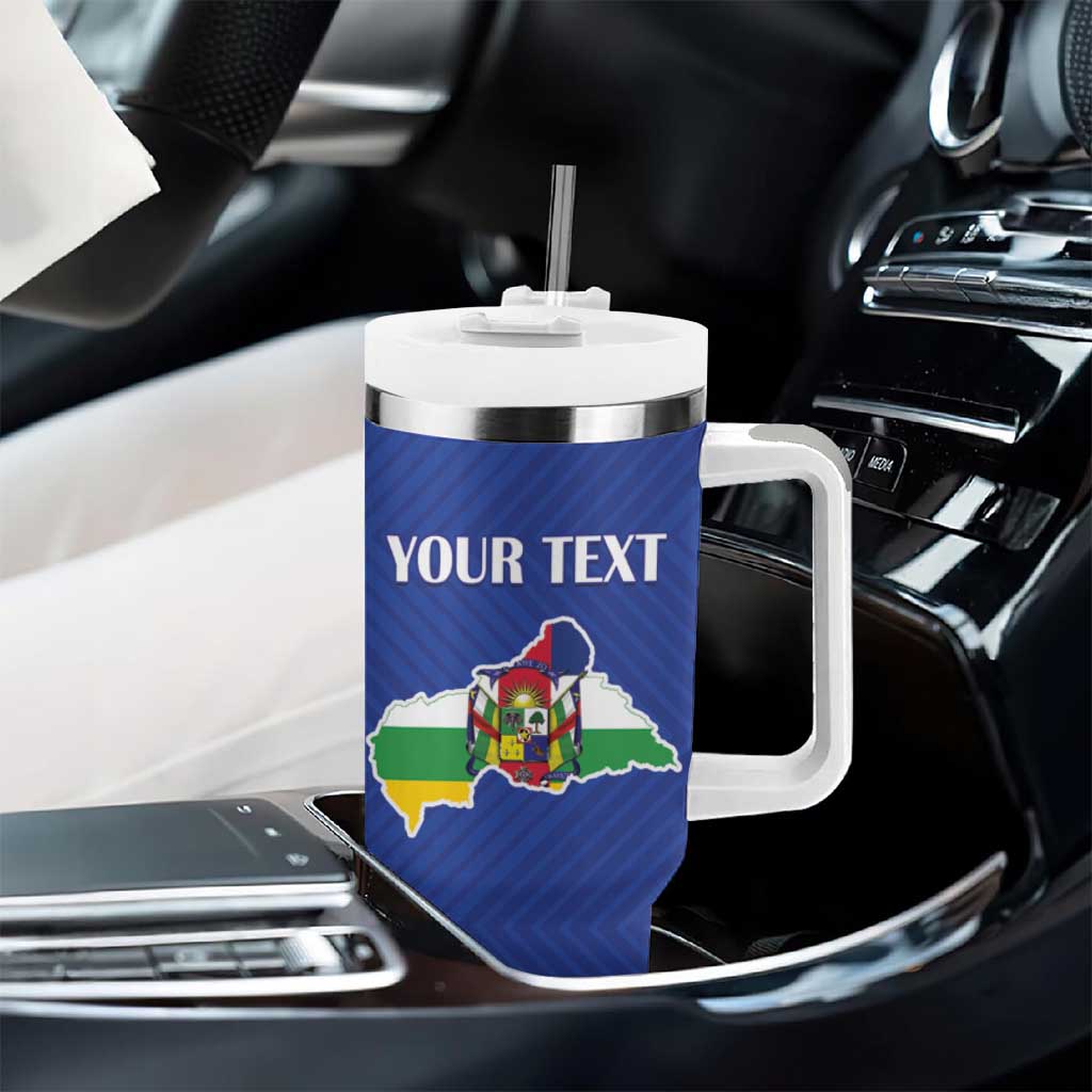 Afro Central African Republic Football Custom Tumbler With Handle Go Champions LT15