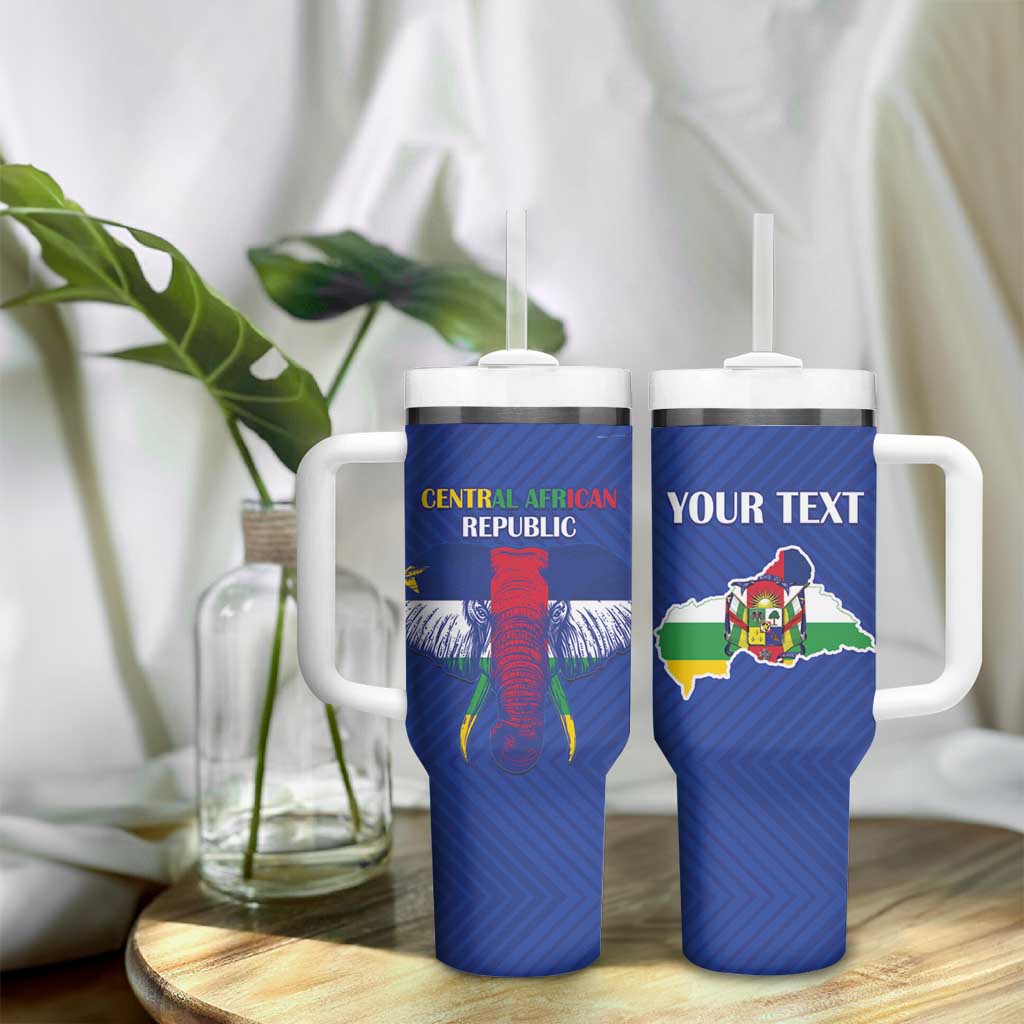 Afro Central African Republic Football Custom Tumbler With Handle Go Champions LT15
