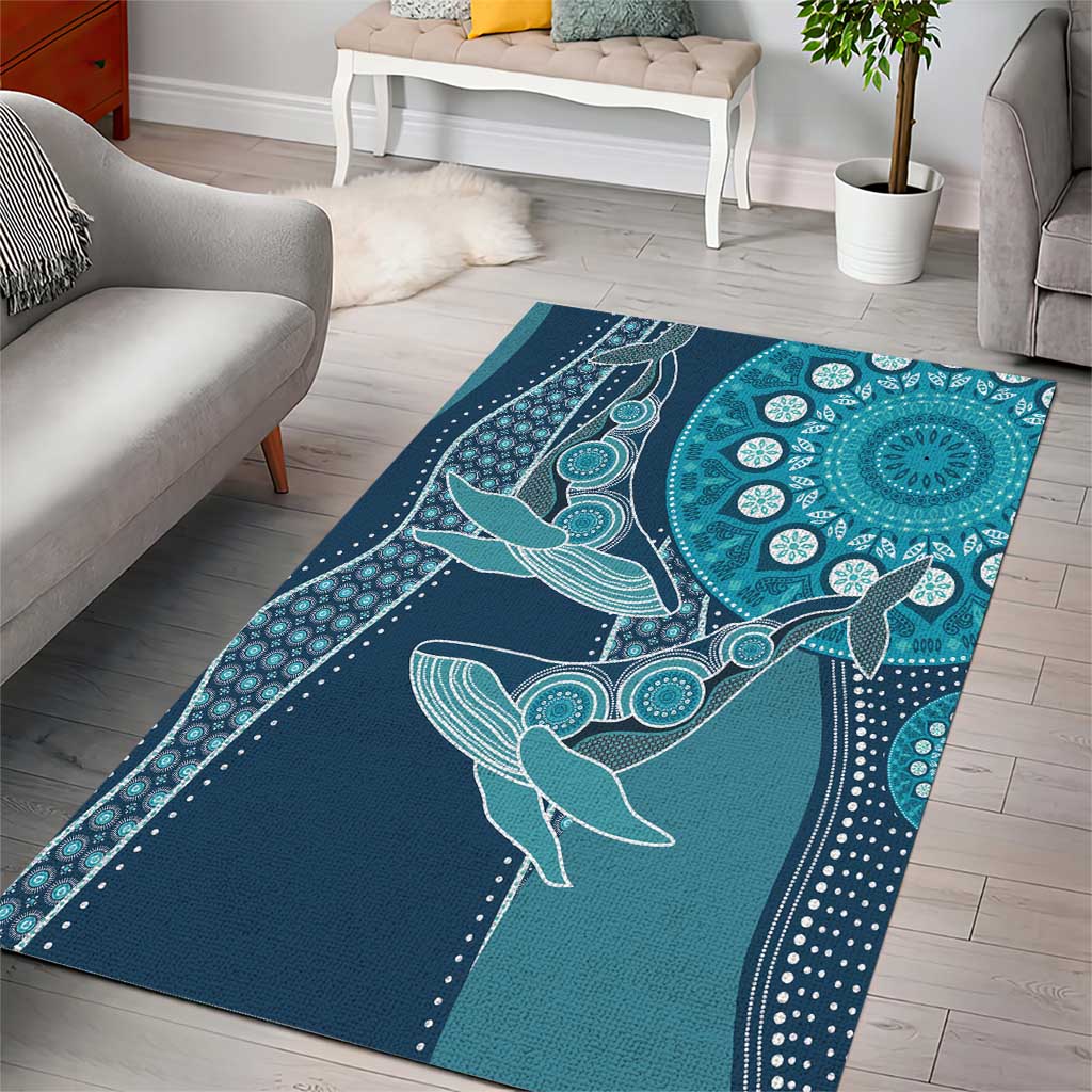 South Africa Whale Festival Area Rug African Shwe Shwe Pattern LT15