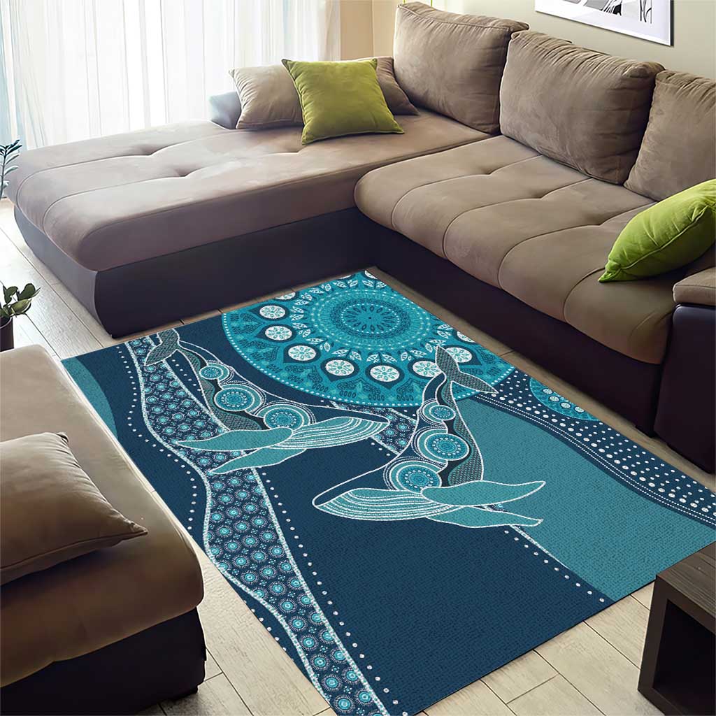 South Africa Whale Festival Area Rug African Shwe Shwe Pattern LT15