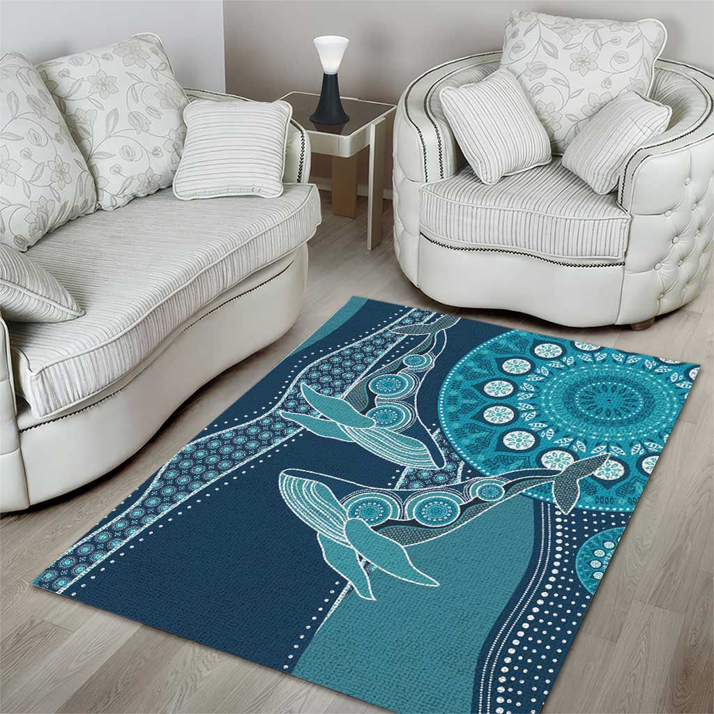 South Africa Whale Festival Area Rug African Shwe Shwe Pattern LT15