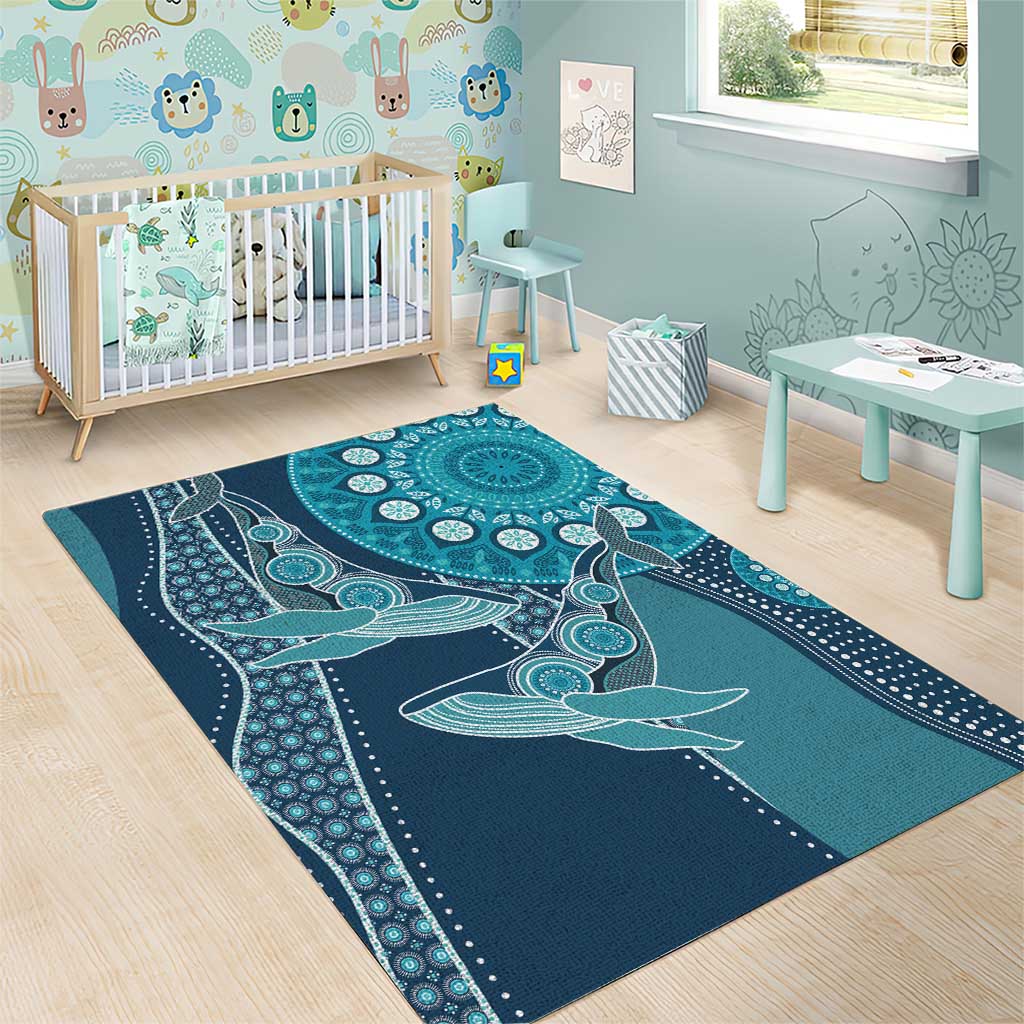 South Africa Whale Festival Area Rug African Shwe Shwe Pattern LT15