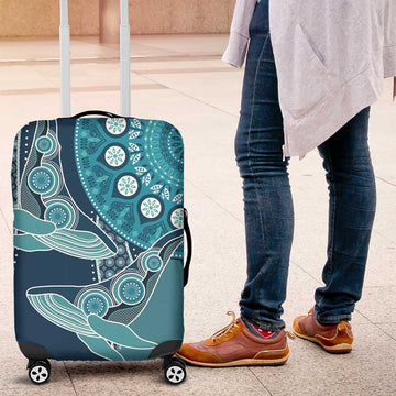 South Africa Whale Fes Luggage Cover African Shwe Shwe Pattern LT15