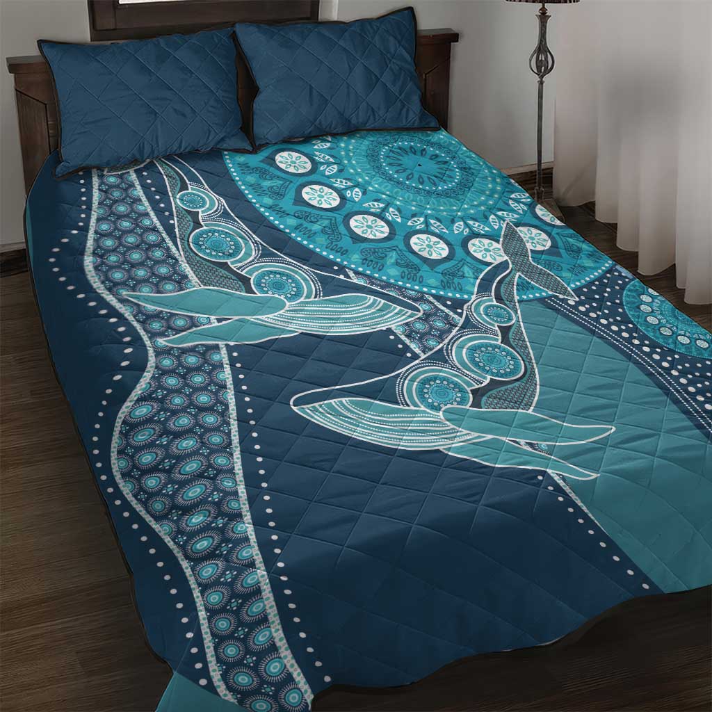 South Africa Whale Festival Quilt Bed Set African Shwe Shwe Pattern LT15