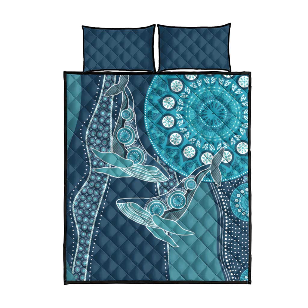 South Africa Whale Festival Quilt Bed Set African Shwe Shwe Pattern LT15
