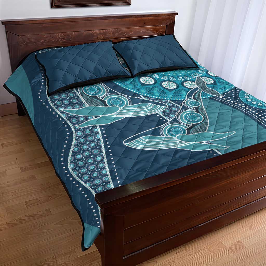 South Africa Whale Festival Quilt Bed Set African Shwe Shwe Pattern LT15