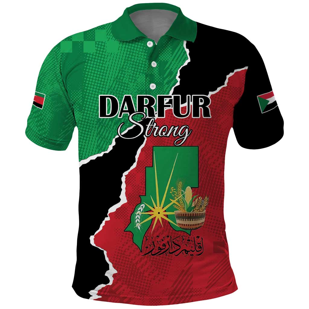 Personalized Sudan Polo Shirt Darfur Be Strong LT15
