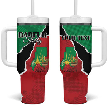 Darfur Sudan Personalized Tumbler With Handle Be Strong LT15