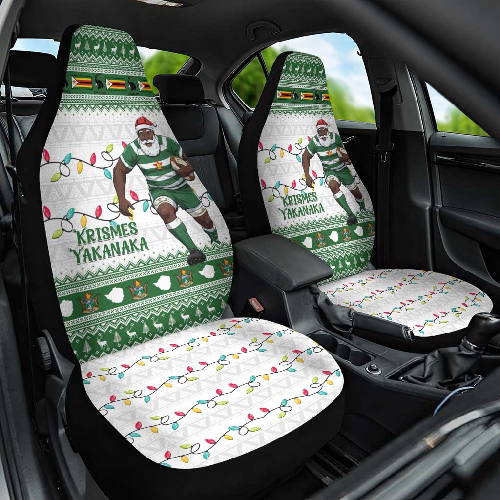 Zimbabwe Rugby Christmas Car Seat Cover The Sables Krismes Yakanaka LT15