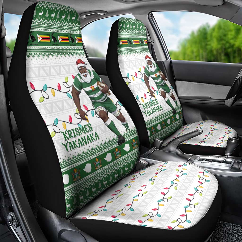 Zimbabwe Rugby Christmas Car Seat Cover The Sables Krismes Yakanaka LT15