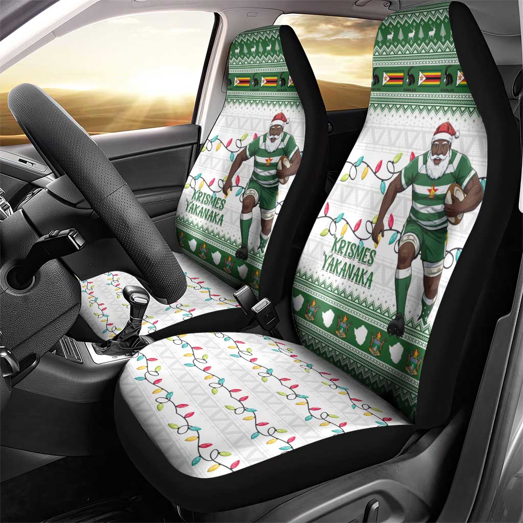 Zimbabwe Rugby Christmas Car Seat Cover The Sables Krismes Yakanaka LT15