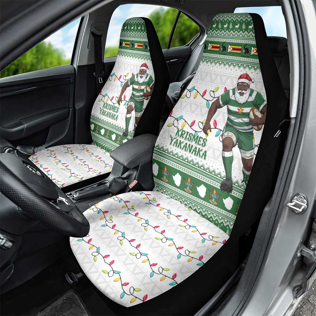 Zimbabwe Rugby Christmas Car Seat Cover The Sables Krismes Yakanaka LT15
