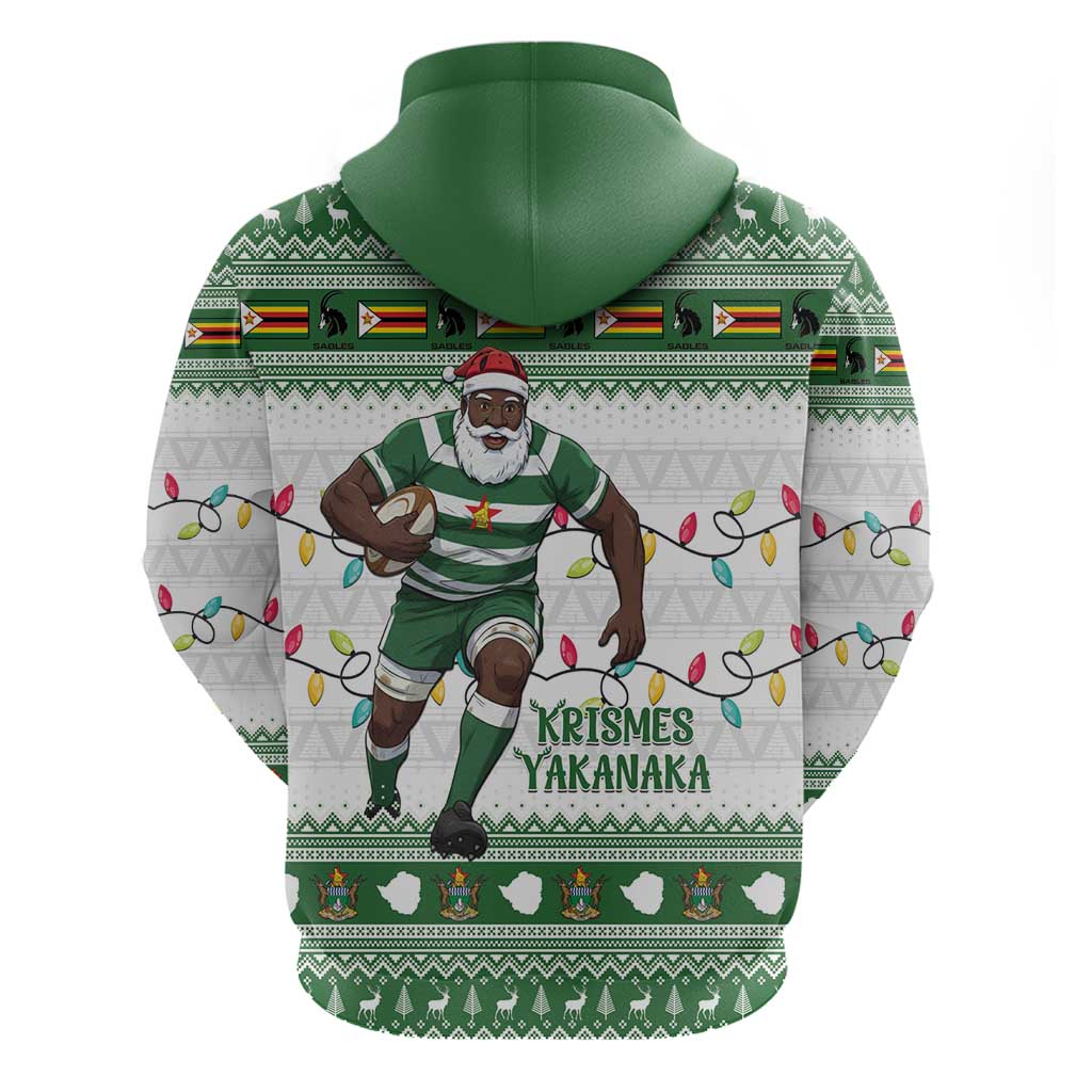 Zimbabwe Rugby Christmas Hoodie The Sables Krismes Yakanaka LT15