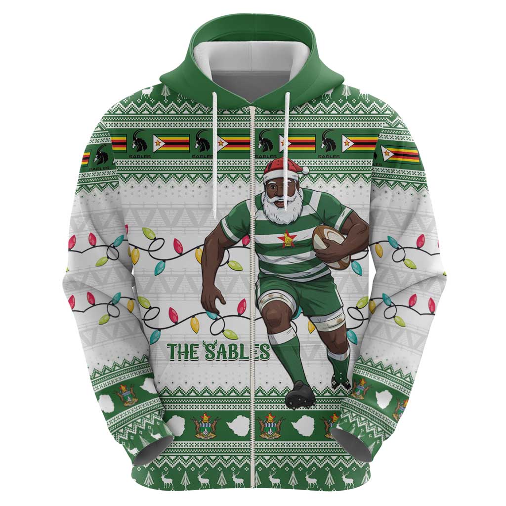 Zimbabwe Rugby Christmas Hoodie The Sables Krismes Yakanaka LT15