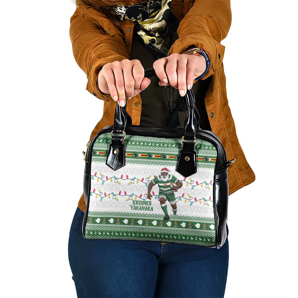 Zimbabwe Rugby Christmas Shoulder Handbag The Sables Krismes Yakanaka LT15