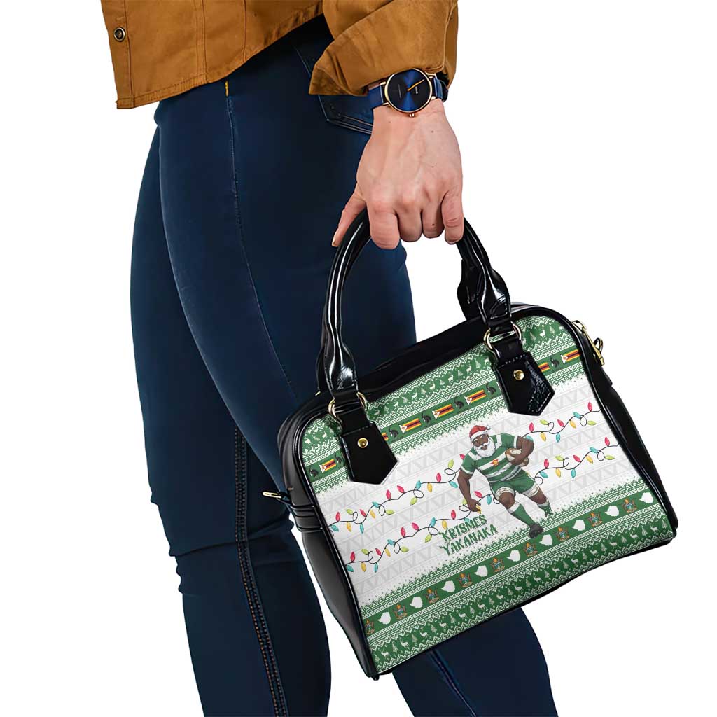 Zimbabwe Rugby Christmas Shoulder Handbag The Sables Krismes Yakanaka LT15