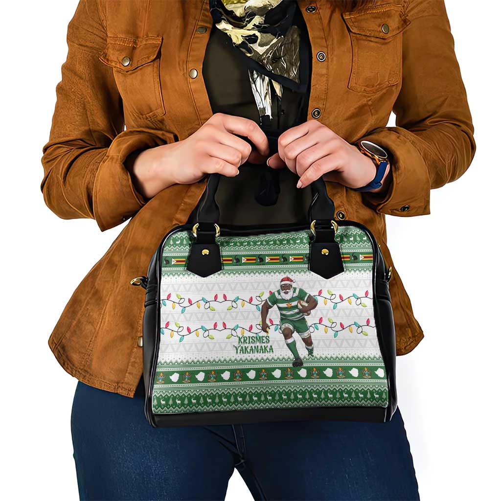 Zimbabwe Rugby Christmas Shoulder Handbag The Sables Krismes Yakanaka LT15